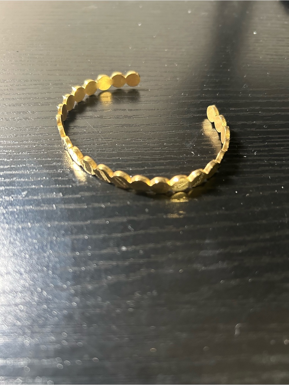 Kinsley Armelle Gold Scalloped Open Cuff Bracelet